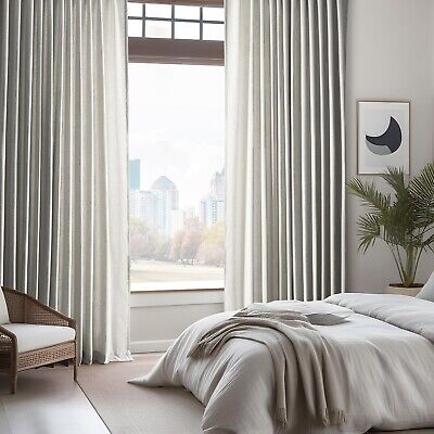 HPD Half Price Drapes Basic Faux Linen Curtains Grommet - 120 Inch long Pair ...