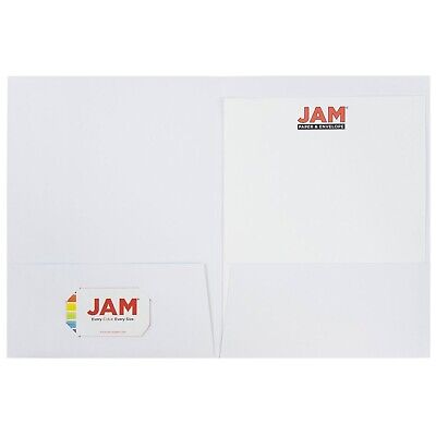 JAM PAPER Two Pocket Textured Linen Presentation Folders - Letter Size Busine...