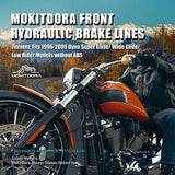 MoKitDora Dyna 14" Handlebar Front Brake Lines Oil Hose Stainless Steel Braid...