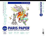 Borden & Riley 19" x 24" #234 Paris Paper for Pens Pad, 108 lb, 40 White Shee...