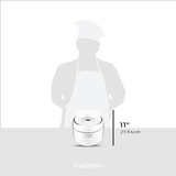 CUCKOO CR-0810F | 8-Cup (Uncooked) Micom Rice Cooker | 9 8 cups, White/Silver