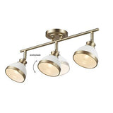 Globe Electric 64000003 22" 3-Light Track Lighting, Matte Brass, Matte White ...