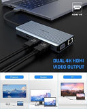 12 in 1 USB C Hub, Tymyp USB C Docking Station, Three Screen Setup with VGA, ...