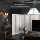 2 ft. Short Desktop Double Cross Shoji Screen - White - 4 Panels 4 Panel