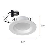 SYLVANIA 4&#8221; LED Recessed Lighting Downlight with Trim, 8W=50W, Dimmable, 6