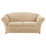 SureFit Stretch Pique Loveseat Slipcovers, Three Piece Loveseat Cover include...