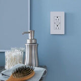 Lutron 15 Amp Tamper-Resistant GFCI Duplex Receptacle in Light Almond