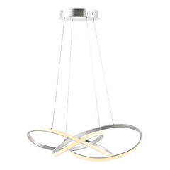 JONATHAN Y JYL7219C Alexia 25" Abstract Integrated LED Metal Adjustable Penda...