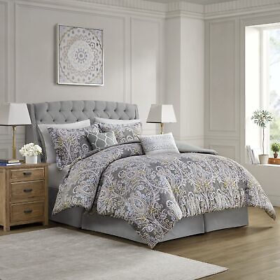 Harbor House Cozy Cotton Comforter Set - Classic Modern Design, All Season Do...