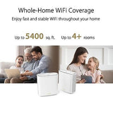 ASUS ZenWiFi Whole-Home Dual-Band Mesh WiFi 6 System XD6 White - 2 Pack, Cove...