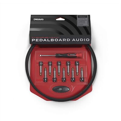 D'Addario Accessories DIY Solderless Cable Kit with Mini Plugs, Black (PW-MGP...