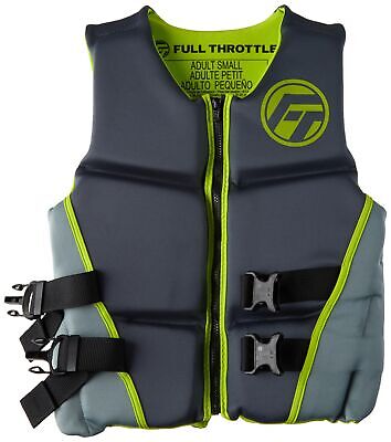 Full Throttle Adult Hinged Rapid Dry USCG Approved Life Jacket for Wakeboard,...