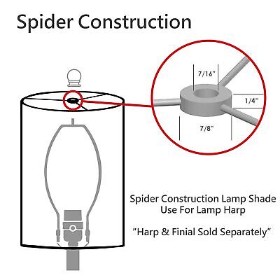 Aspen Creative 30019A Transitional Bell Shape Spider Construction Lamp Shade ...