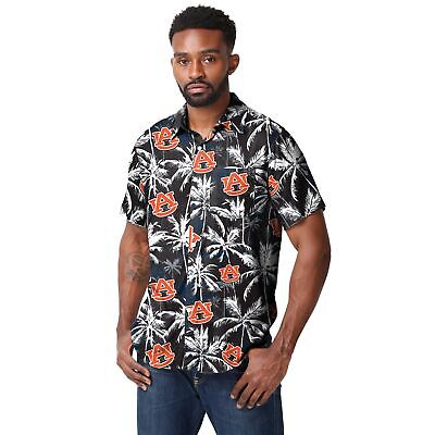 FOCO Men's NCAA College Team Logo Floral Aloha Tropical Button Up Shirt X-Large