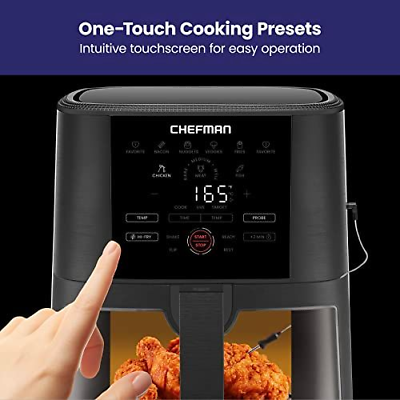 CHEFMAN 5-Quart Digital Air Fryer with ExacTemp Probe, 5 QT - Black