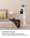 Multi-Functional Wall Organizer with 3 Hooks & Storage Shelf | Coat Hanger, T...