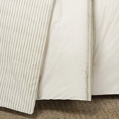 Lush Decor Comforter Farmhouse Stripe, King, Neutral Comforter Set