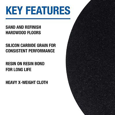 Mercer Industries 427060 Silicon Carbide Floor Sanding Disc, Cloth Back, 17" ...