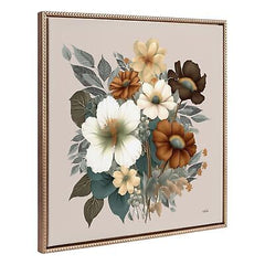 Kate and Laurel Sylvie Beaded Blossom Symphony Vintage Framed Canvas Wall Art...