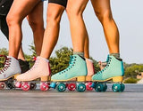 Candi GRL Carlin Quad Freestyle Artistic Roller Skates Green/Blue 7