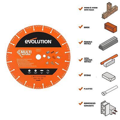 Evolution Power Tools Multi-Purpose Diamond Blade 12-Inch For Disc Cutter, Co...