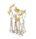 Deco 79 Metal Floral Decorative Sculpture Home Decor Statue with Wire Vases a...