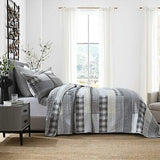 Queen Size Quilt,Patchwork Quilt Bedding Set 100% Cotton Plaid Bedspread Quee...