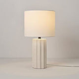 Globe Electric 65922 20" Table Lamp, Ribbed Concrete Finish, 20 Inches, Doris