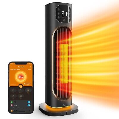 Govee Smart Space Heater for Indoor Use, 1500W Ceramic Tower Heater with Ther...