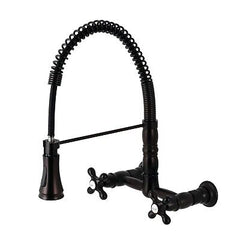 Kingston Brass GS1245AX Heritage Pull-Down Sprayer Kitchen Faucet, Oil Rubbed...