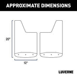 LUVERNE 251440 Front or Rear 12-Inch x 20-Inch Textured Rubber Mud Guards, Se...