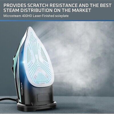 Rowenta Steam Force Stainless Steel Soleplate Steam Iron for Clothes 400 Micr...