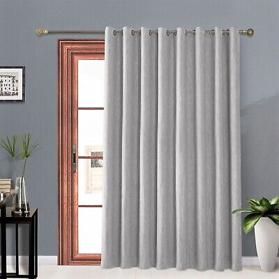 Melodieux Elegant Cotton Wide Blackout Curtains for Sliding Glass Door Living...