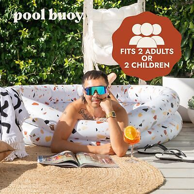 Pool Buoy Round Inflatable Pool with Storage Bag - Premium Outdoor Swimming P...