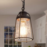 KSANA Farmhouse Pendant Lighting, Mini Rustic Hanging Light Fixture with Seed...