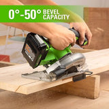 Greenworks 24V Brushless 6-1/2" Circular Saw, 4,800 RPM, Adjustable Cutting D...