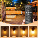 LED Outdoor String Lights Patio - 120FT Dimmable Hanging Light with Remote, 3...