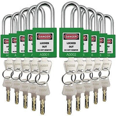 SAFBY 10 Keyed Different Lockout Tagout Lock - Loto Safe Padlocks for Lock Ou...