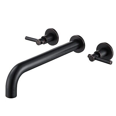 Wall Mount Tub Filler Oil Rubbed Bronze Tub Faucet Brass Bathroom Bathtub Fau...