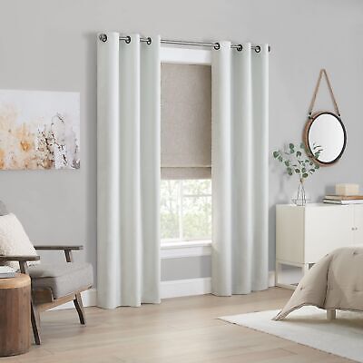 ECLIPSE Drew Noise Reducing Blackout Cordless Lined Window Roman Shade for Li...