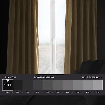 HPD Half Price Drapes Velvet Blackout Curtains/Drapes - 120 Inches Long 1 Pan...