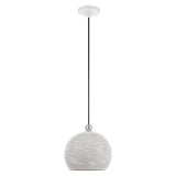 Livex Lighting 49100-03 1 Light White Pendant 9.88"L x 9.88"W x 80"H