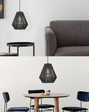 ELYONA Modern Woven Pendant Light Fixtures 11.8" Farmhouse Coastal Hanging La...