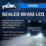 PEAK H4656 Sealed Beam 6000K LED Headlight