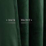 StangH Luxury Green Curtains Velvet Blackout Bedroom Window Drapes 90 inches,...