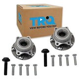 TRQ Front Pre-Pressed Wheel Bearing & Hub Assembly Pair Set for 2002-2008 Aud...