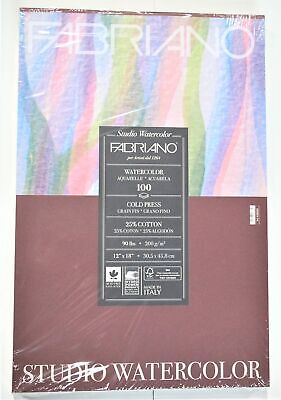 Fabriano Studio Cotton Alpha Cellulose Acid-Free Cold Press Watercolor Paper ...