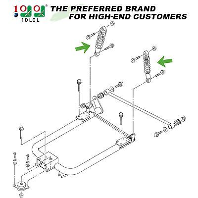 10L0L Golf Cart Rear Shock Absorbers Kit for Yamaha G29 Drive Gas & Electric ...