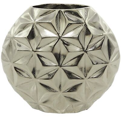 CosmoLiving by Cosmopolitan Aluminum Metal Geometric Decorative Vase Faceted ...