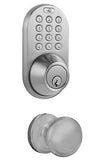 MiLocks DFK-02SN Electronic Touchpad Entry Keyless Deadbolt and Passage Knob ...